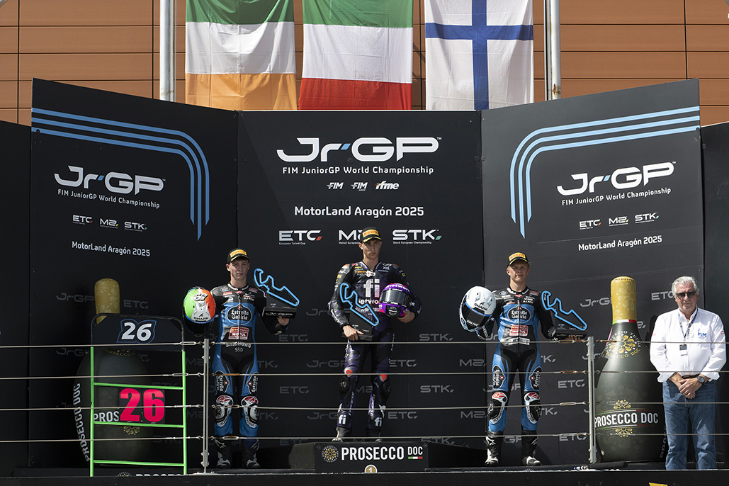 Zanni and Uriarte take JuniorGP glory on the day of high drama in Aragon
