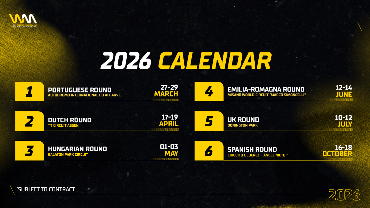 Provisional 2026 WorldWCR calendar unveiled