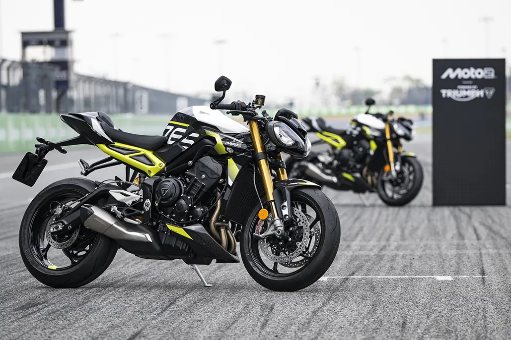 Triumph Reveals Exclusive Moto2 Prize Bikes And 100% Sustainable Fuel Testing