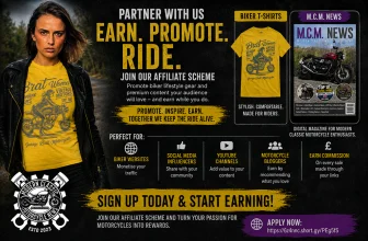 Affiliate Programme For Motorcycle Websites, Youtubers And Social Media Creators
