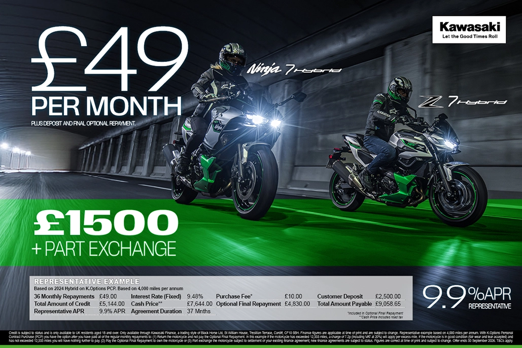 Take Advantage Of Kawasaki’s £1,500 Hybrid Part-Exchange Offer