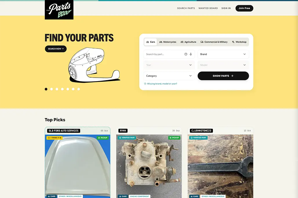 New Uk Platform ‘The Parts Shop’ Launches A Dedicated Peer-To-Peer Home To Buy, Sell, And Request Parts