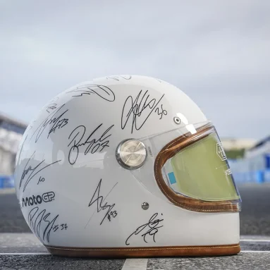 Custom helmet signed by MotoGP riders stars in Bike Shed Show auction to support Two Wheels for Life