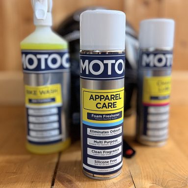 Revitalize Your Gear: MOTOCLEAN Apparel Care Foam Freshener